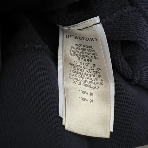 Authentic Burberry Dark Blue Hoodie (Used) – Size Small - Picture 9 of 9